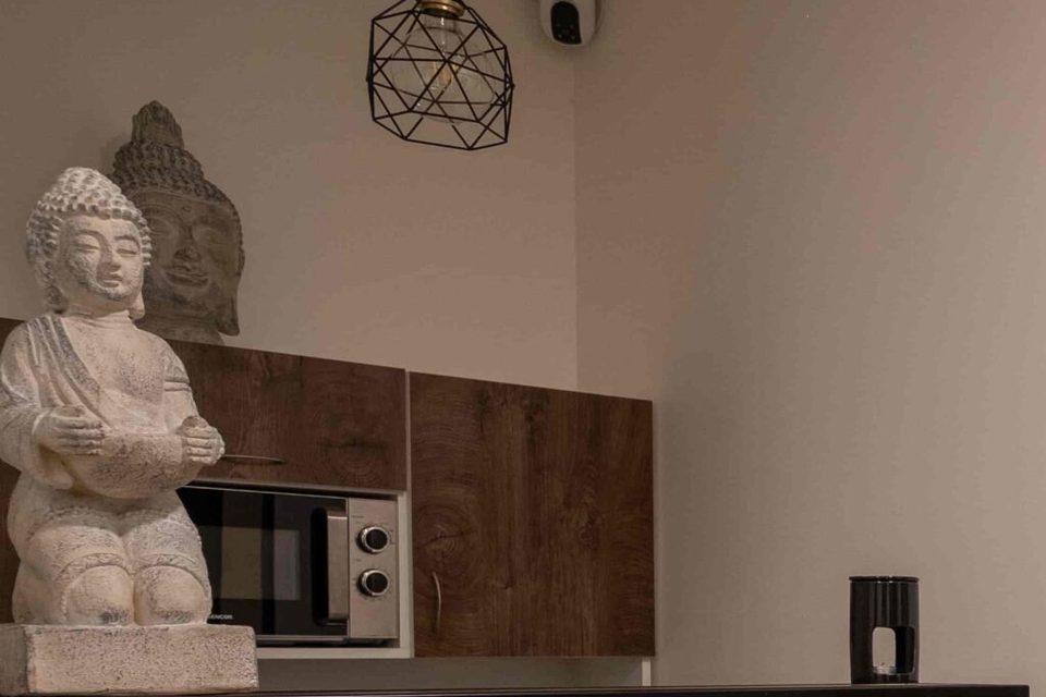 Buddha statues at the salon reception